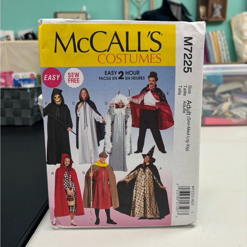 Costume Sewing Pattern McCall’s M7225 Adults and Teens